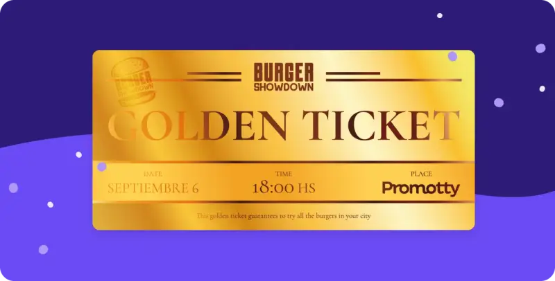 Ticket Dorado Burguer Showdown